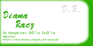 diana racz business card